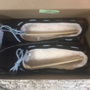 LL Bean chocolate brown ladies slippers